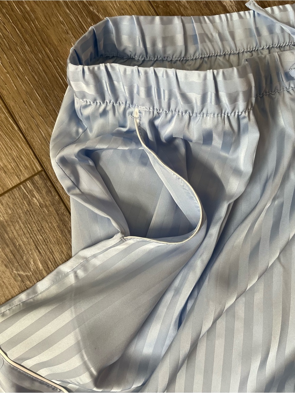 NWT Auden Light Blue Satin Button-Front Pajama Top & Shorts 1X - Picture 16 of 16